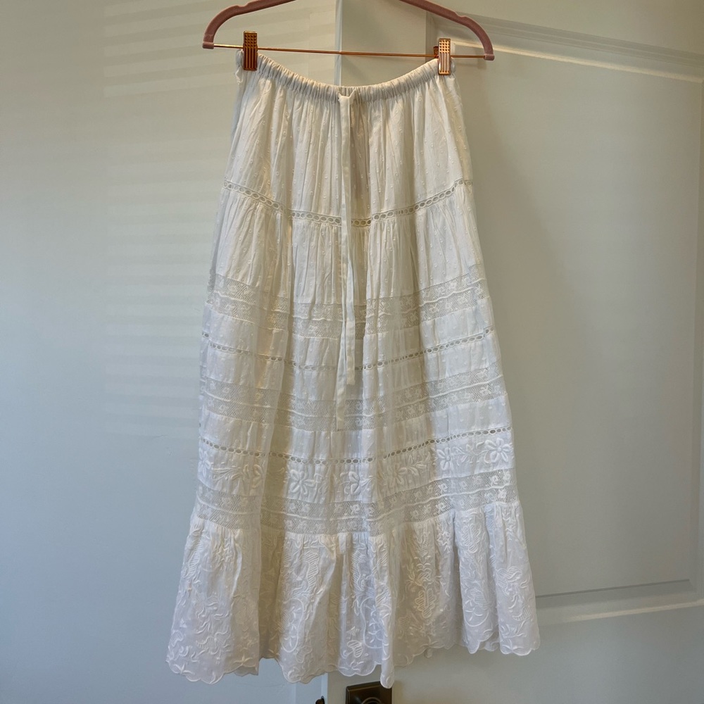 love shack fancy midi skirt